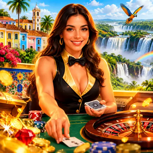 Dealers brasileiros em mesas de cassino ao vivo prontos para receber apostas