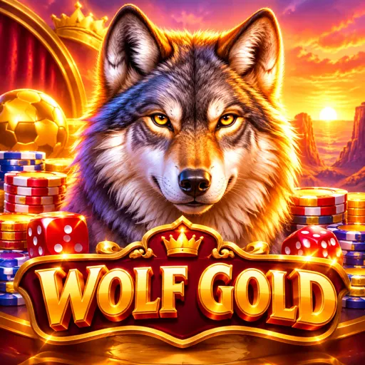 Slot Wolf Gold com lobos e cenário noturno